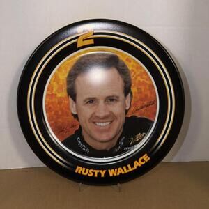 Nascar Rusty wallace Penske racing metal plate 1995 free ship‎ u.s.